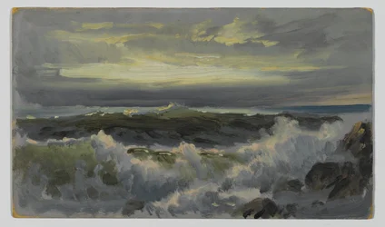 Un oleaje fuerte, después de 1890